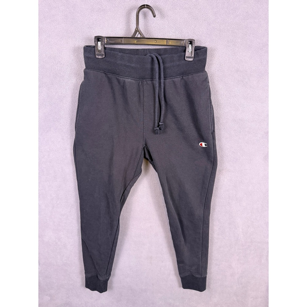 Champion Reverse Weave Sweatpants Mens Medium Black Joggers Athletic Fleece
